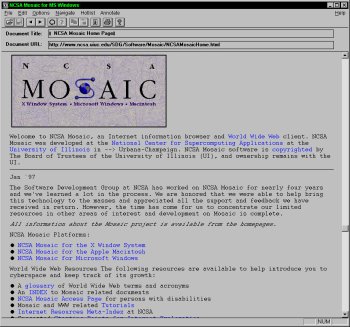 Mosaic - прародитель Netscape и Internet Explorer